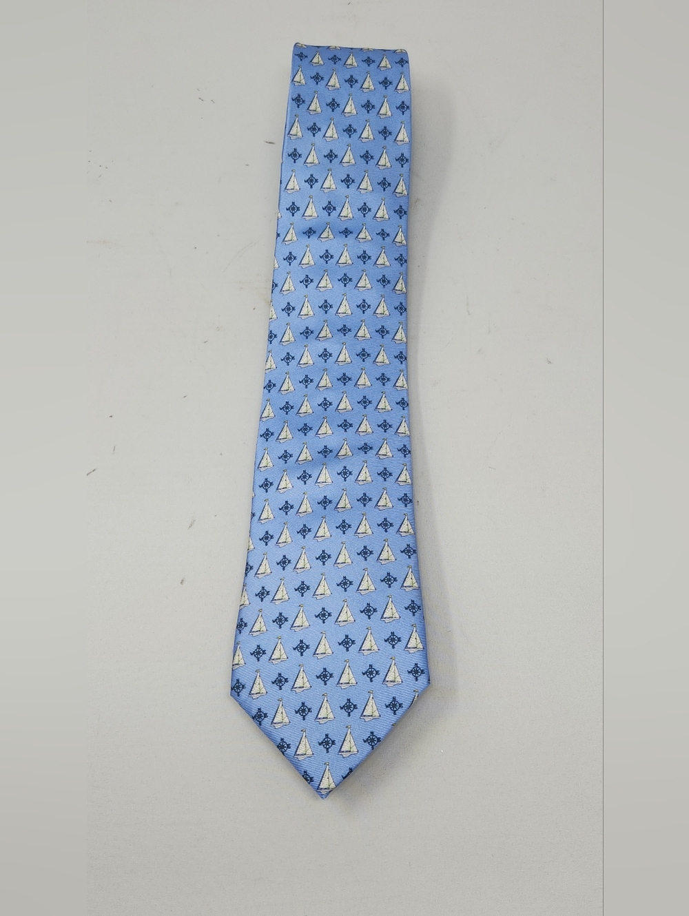 New Sailboat ⛵️ Alynn 100% Silk Tie Blue Novelty